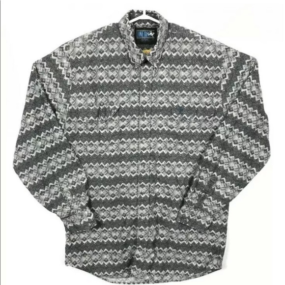 Lone Roo By Roper Mens Long Sleeve Button Shirt